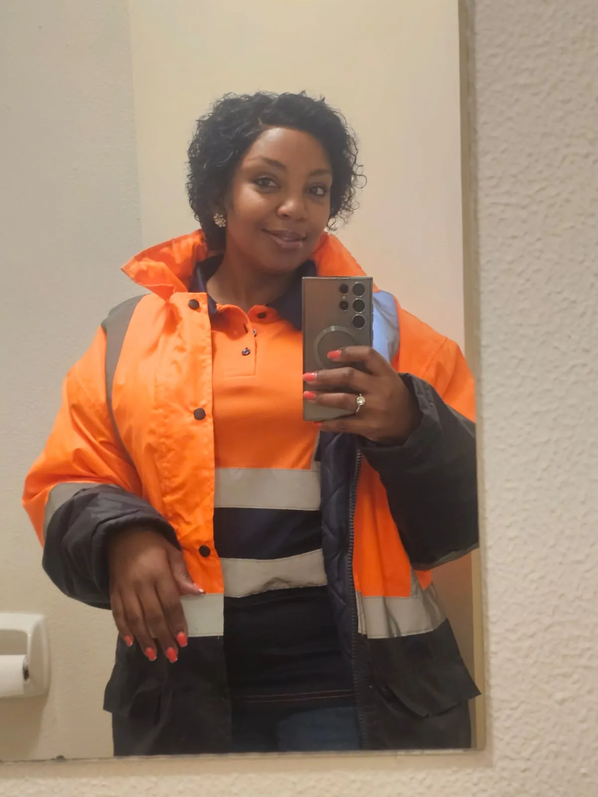 Pulane Buti, founder and director of Seldariah Trading, in site safety wear
