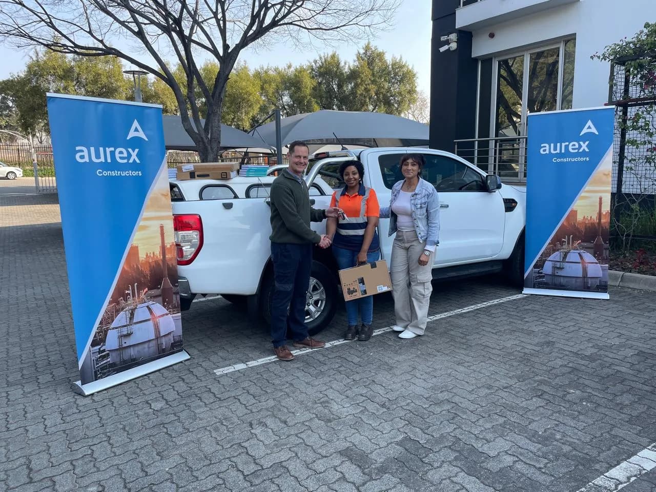Seldariah Trading team at an operational equipment handover